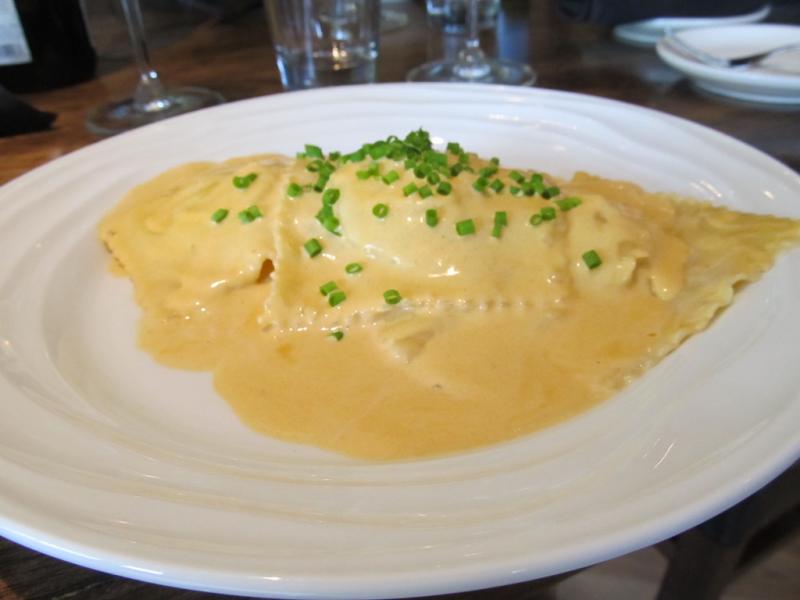 Ravioli Di Astice, made with Maine lobster and local ricotta. Photo by Kay Stephens