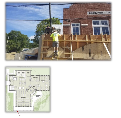 Once the concrete truck arrived, pouring the cement into the forms began under the watchful eye of the Phi crew.