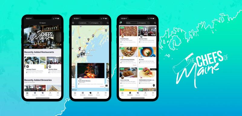 You can download the app for free on Apple and Google Play. Photo courtesy Chefs of Maine