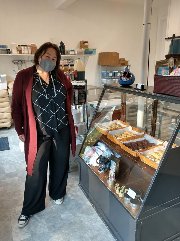 Veronica Stubbs in her new space on Verona Street in Northport. (Courtesy photo)