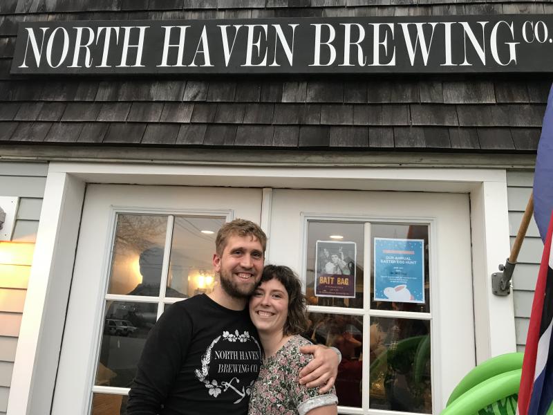 Small world. Ben Lovell, Fiona’s fiance, is the co-owner of North Haven Brewing Co. Photo courtesy Fiona Robins