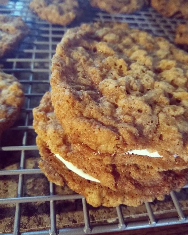 Gluten free vegan "mini" oatmeal cream pies. Photo courtesy Butter Up Cakes Facebook page.