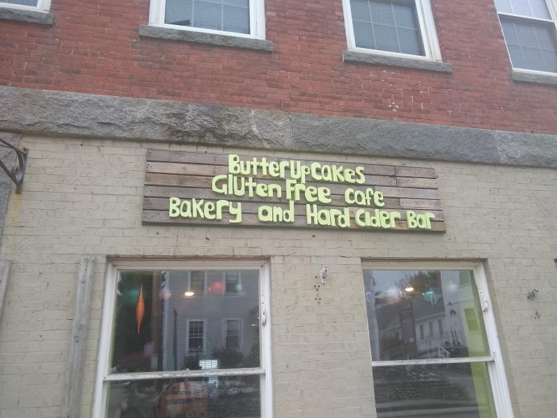 The new location and sign. (Photo courtesy Candice Brady)