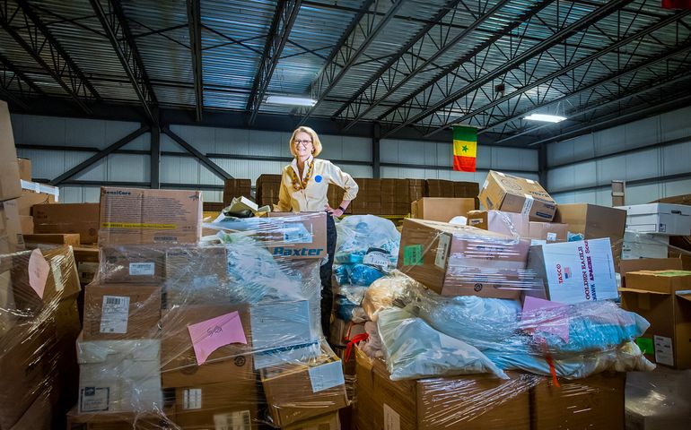 Partners for World Health found Elizabeth McLellan among a slew of medical supplies donated to the organization. (Courtesy Partners for World Health)