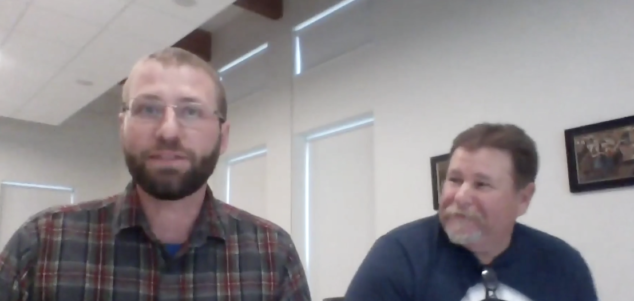 Downeast Institute production manager Kyle Pepperman and Blue Hill Bay Mussels’ Evan Young. (Courtesy Maine Sea Grant)