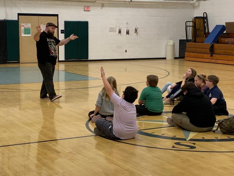 Ryan Jackson at Oceanside Middle School, where he’s a Site Coordinator for the 21st Century After-School program. Photo courtesy Ryan Jackson