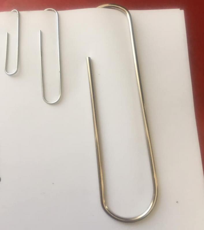 A paperclip has started the journey. Photo courtesy Matt Hunt