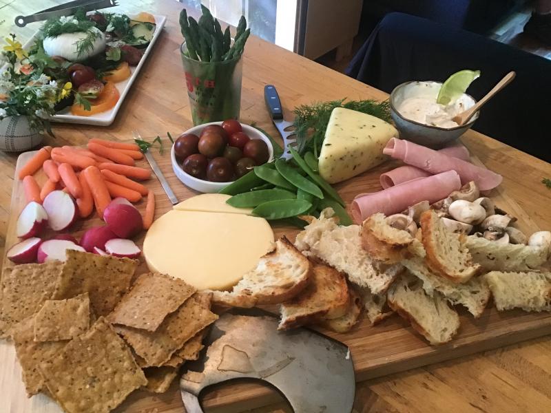 My own version of a Ploughman’s Lunch can be taken to go. Photo by Kay Stephens