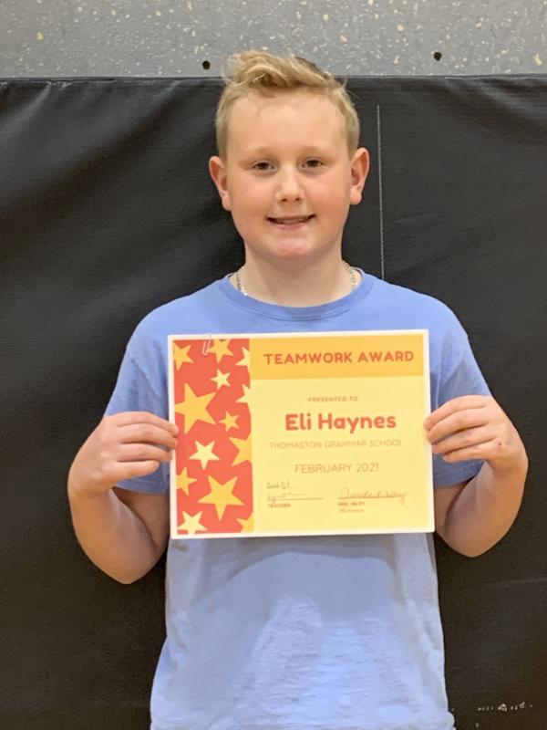 Eli Haynes, grade 5. (Photo courtesy Thomaston Grammar School)