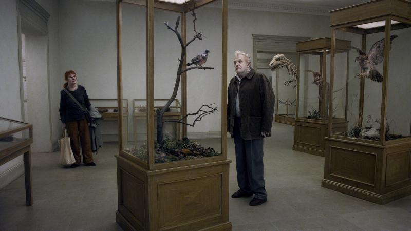 A scene from A PIGEON SAT ON A BRANCH REFLECTING ON EXISTENCE. (Photo courtesy Magnolia Films)