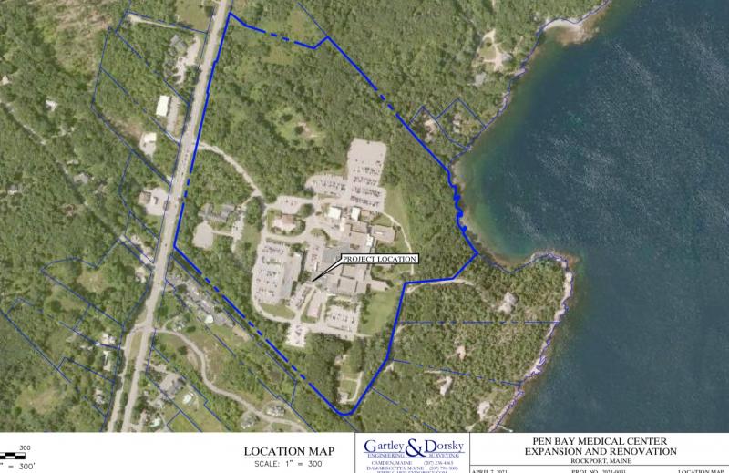 Pen Bay Medical Center, on Route 1, lies between Penobscot Bay and Route 1.