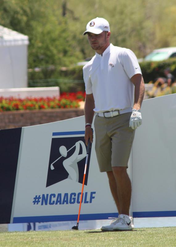 Cole Anderson during opening day of the NCAA Division I men’s golf national championship. (Courtesy Holly S. Anderson)