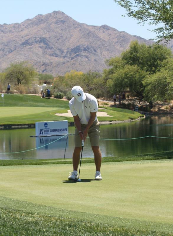 Cole Anderson during opening day of the NCAA Division I men’s golf national championship. (Courtesy Holly S. Anderson)