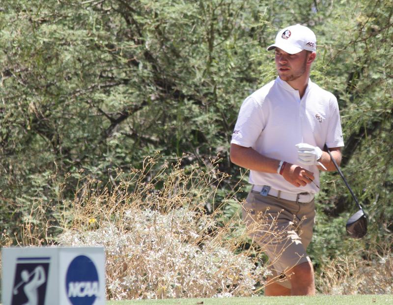 Cole Anderson during opening day of the NCAA Division I men’s golf national championship. (Courtesy Holly S. Anderson)