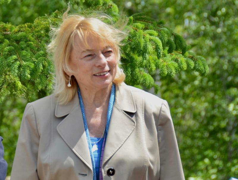 Gov. Janet Mills, in Rockport, May 25. (Photo by Lynda Clancy)