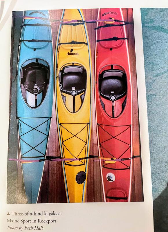 Elizabeth’s original kayak photo in Kodak’s “Our View” coffee table book. Photo courtesy Elizabeth Stanley