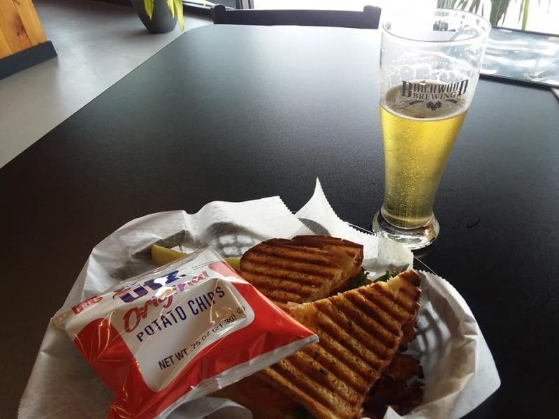 A BLT and a brew after a hike in Gray, Maine. Photo by Kay Stephens