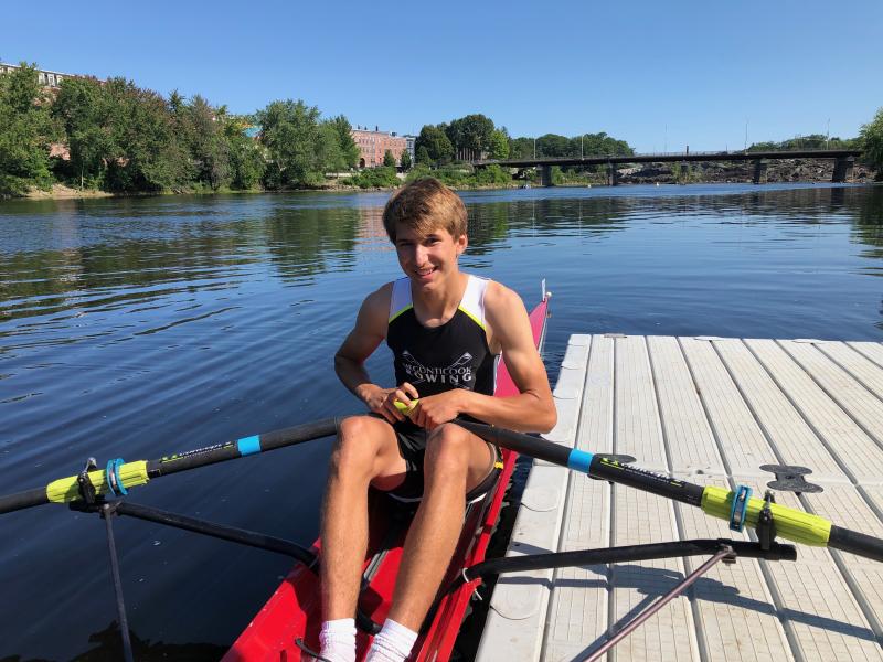 Henry Andren launches at the regatta. (Courtesy Tris Coburn and Peter Piconi)
