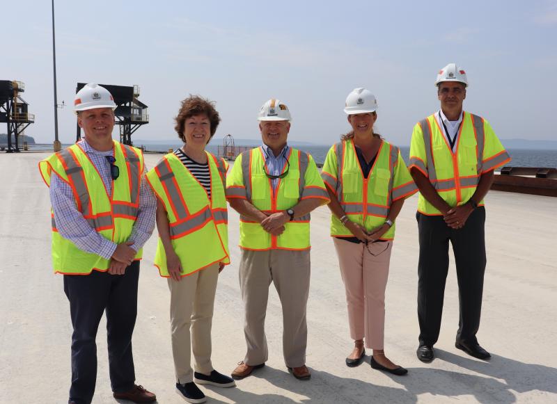 Senator Collins visits Searsport to tour two planned infrastructure projects.