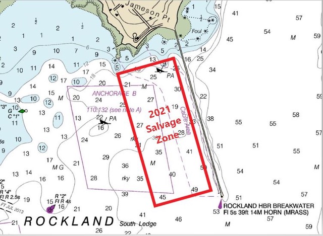 Map of Emmott’s intended recovery zone. (Photo courtesy Ian Emmott)