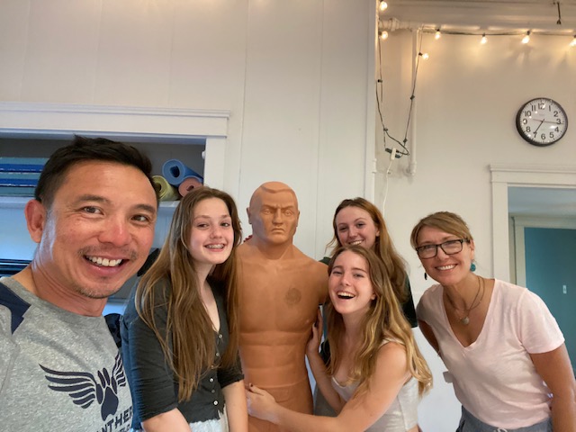Instructor Chuong Nguyen (far left), Piper Urey, Winona Lincoln, Gwen Matthews (back) and instructor Amy Carpenter. (Courtesy Chuong Nguyen)