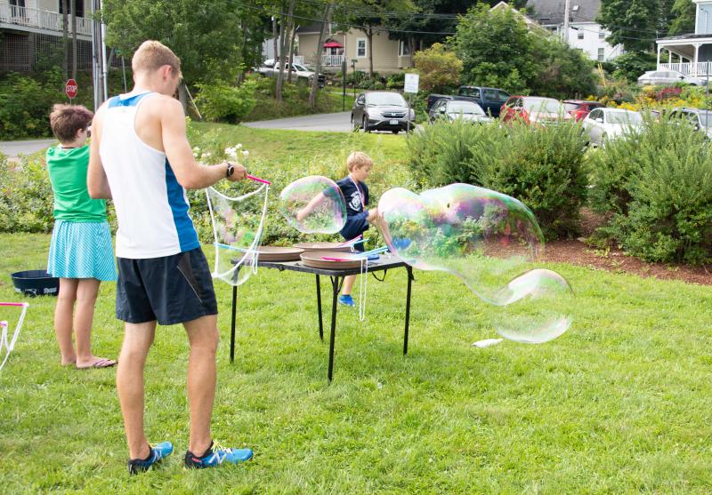 2021 Harbor Fest Childrens Area Lots of Bubbles. (Photos courtesy Belfast Rotary Club)