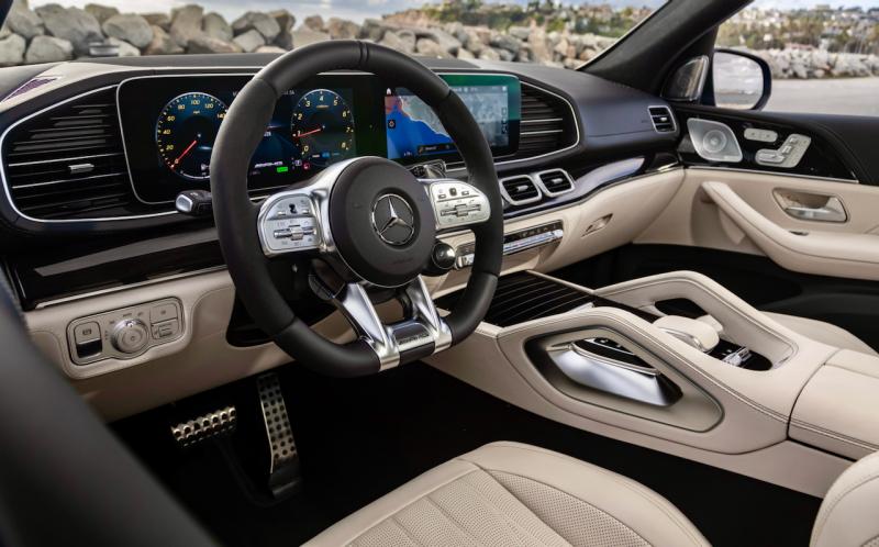 Note the grab handles in the GLE 63 S Coupe, a feature in most high-performance AMG Mercedes-Benzes. They’re more subtle, if less effective than 5-point racing seat harnesses.