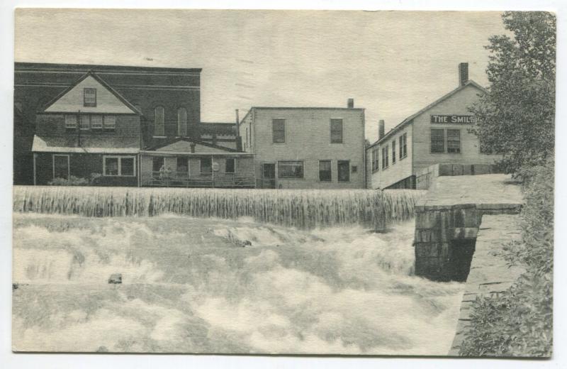 Vintage photo postcards of the Montgomery Dam and waterfall.(Photo courtesy Save the Dam Falls Committee)