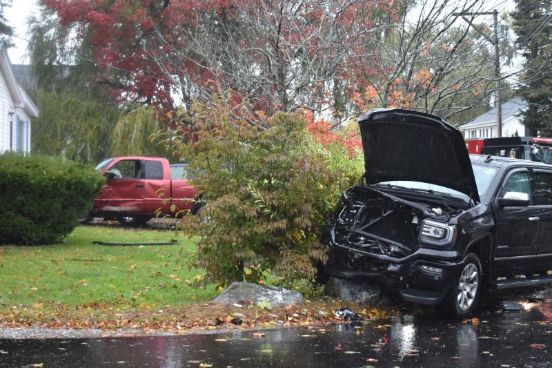 UPDATED Pickup hits deck following vehicle crash in Rockland PenBay
