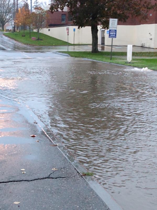 7:30 a.m. on Union Street, in Rockland, across from the library. (Photo by Kendra Robinson)