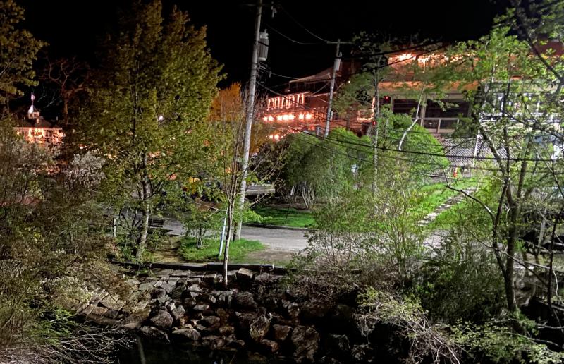 A nighttime view of the area affected. (Photo courtesy Alison McKellar)