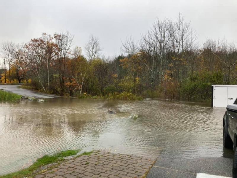 The parking lot at Maine Sport, near Goose River, in Rockport. (Photo courtesy Kristin Smith)