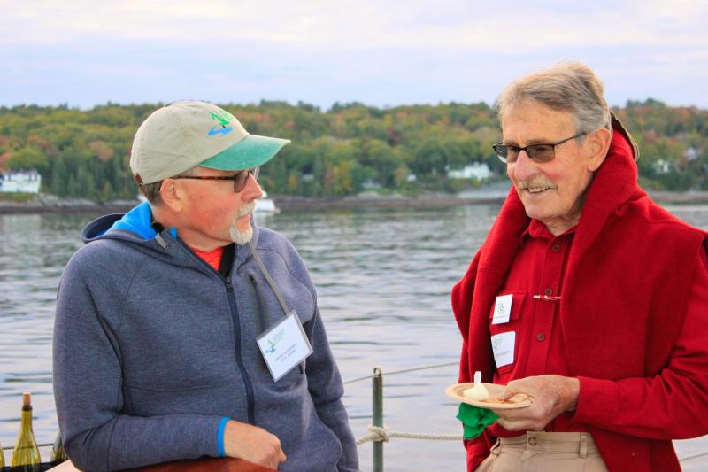 Wayne Ruesswick, Vice President of S.E.A.; and Peter Garrett, Maine State Coordinator, Citizens’ Climate Lobby. (Photo by Quinton Donleavy)