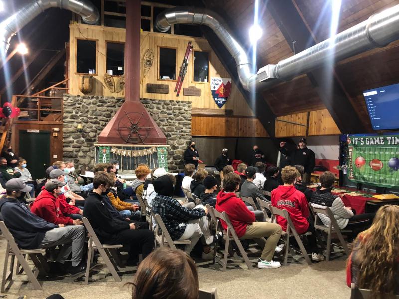 The Camden Hills football team banquet. (Photo by Carl Chadwick)