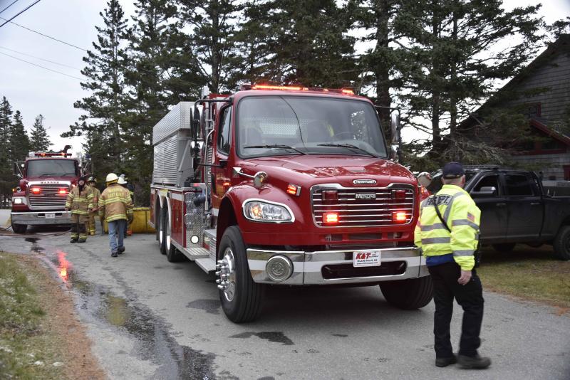 Two days after Owls Head receives it’s newest engine, the truck is put into use. (Photo by George Hardt)
