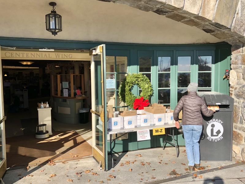 Entrance to the "Centennial Wing" of the library, an underground addition that was made in 1996. (Photo courtesy Camden Public Library)