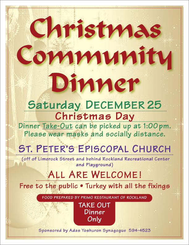 Free Christmas Meal Greeley 2022 Adas Yoshuron Synagogue To Continue Christmas Day Community Dinner | Penbay  Pilot