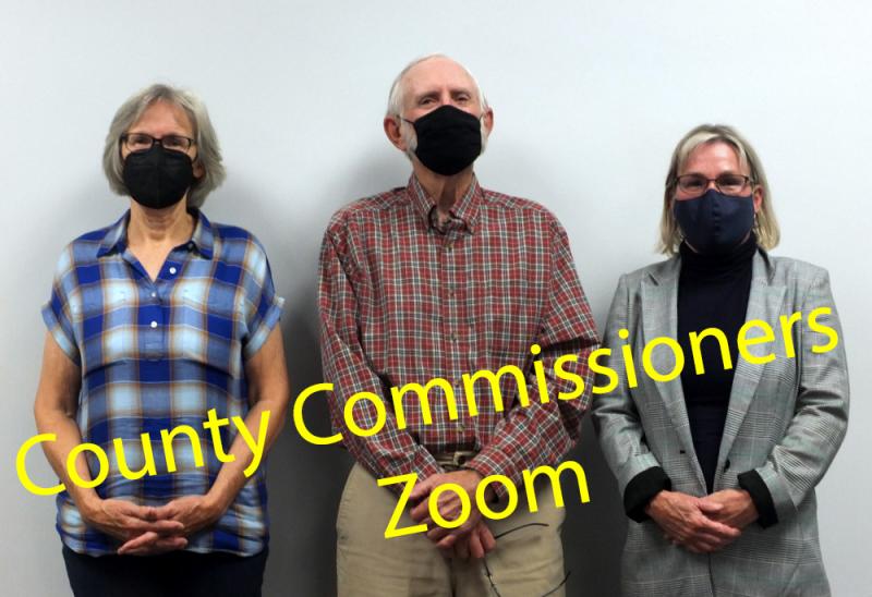 County Commissioners left to right, Dorothy Meriwether, Richard Parent, and Sharyn Pohlman. (Photo by Chris Wolf)