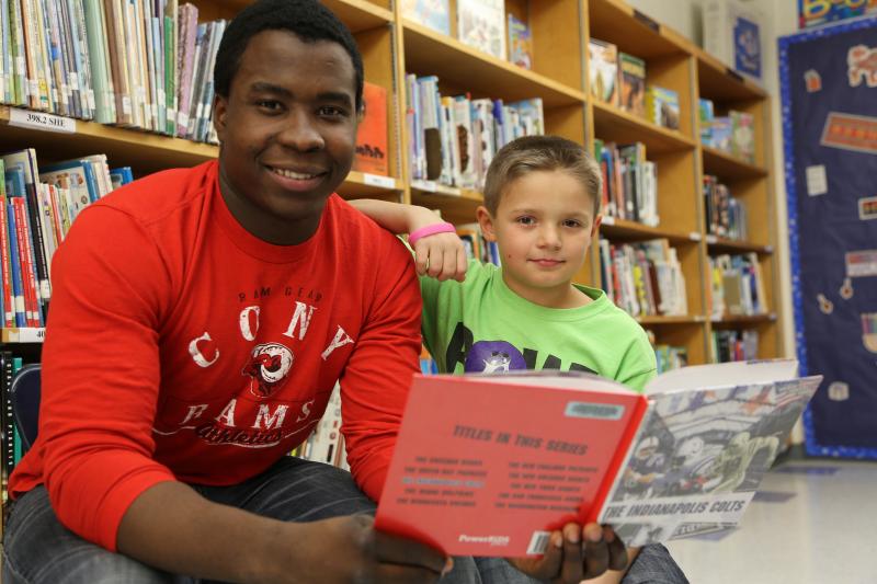 Literacy for Littles: A grant from Unity Foundation will put more literacy materials into the hands of matches throughout Big Brothers Big Sisters of Mid-Maine seven-county service area in eastern, coastal and central Maine. (File match photo courtesy BBBSMM)