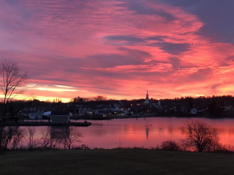 A beautiful sunrise from our front yard. The Lincoln Home, Assisted Living, Midcoast Maine, Memory Loss care, Waterfront Retirement Liiving, Private Duty Home Service, Dementia, Memory Impairment Care, Independent and Assisted Living, Continuum of Care, Newcastle, Wellness Support, Damariscotta River, Memory Loss, Compassionate Caregivers, One2One Care, Certified Caregivers, Alzheimers Care, Lincoln County Senior Living Options