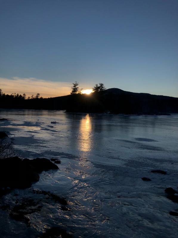 Cold weekend in Lake Megunticook. (Photo by Roger Wickenden)