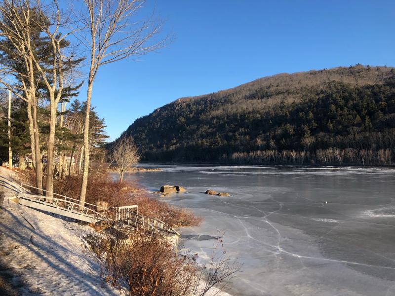 Cold weekend in Lake Megunticook. (Photo by Roger Wickenden)