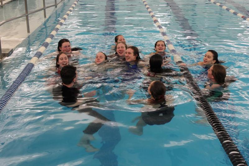 Photos from the Class A girls swimming state championship meet. (Photos courtesy Violet Born and Gail Curtis)