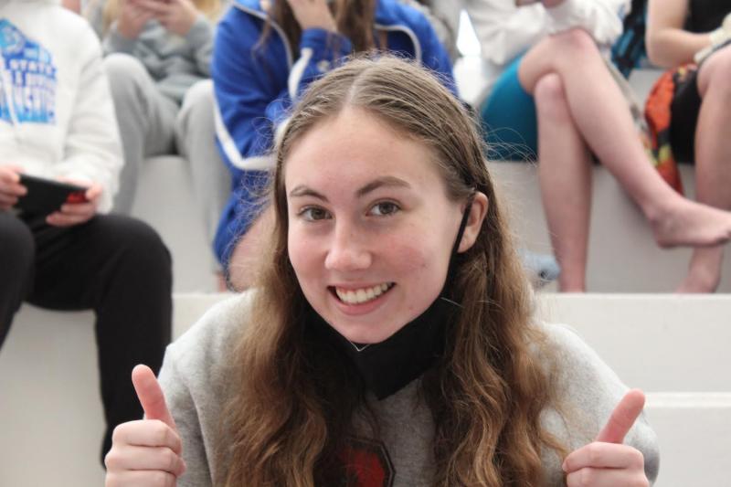 Photos from the Class A girls swimming state championship meet. (Photos courtesy Violet Born and Gail Curtis)
