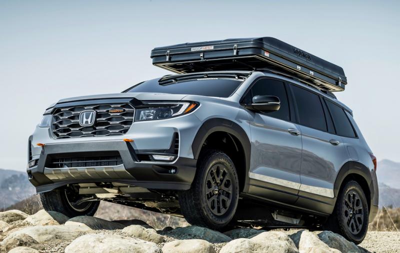 Kids, you can try this at home. Bear in mind, though, that an “ordinary” Passport can do it too. The folding tent on the roof is non-standard.