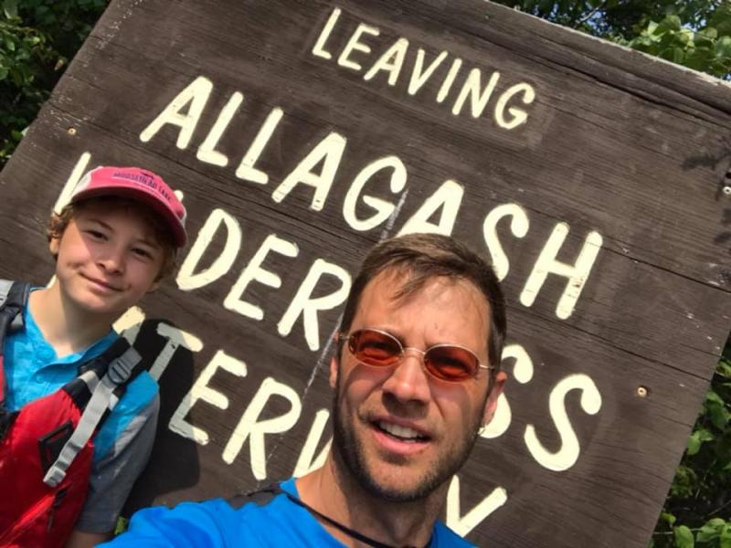 Chris Packard with his son Quinn on a trip to the Allagash River this past summer. Photo courtesy Chris Packard.