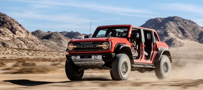 Teaser: Ford is about to launch—more or less literally—a heavily modified, 430-horsepower Bronco Raptor, a compact version of its king off-road truck. Don’t look for a Bronco Sport Raptor, however.