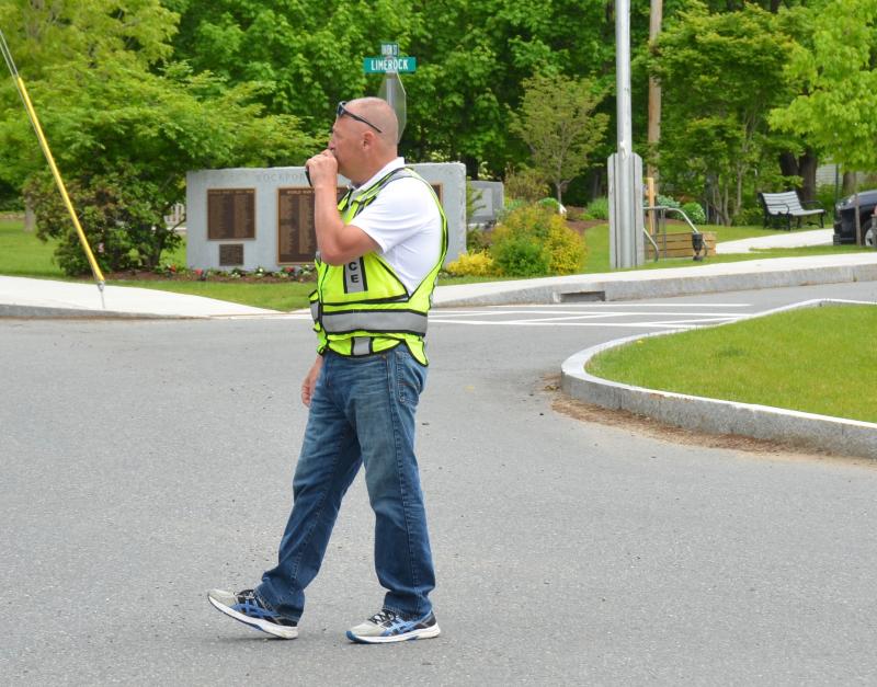 Camden-Rockport Police Chief Randy Gagne, clearing the roads.