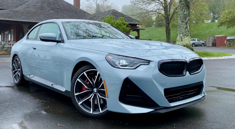 In Brooklyn Grey Metallic beaded with mist, the re-styled 2-Series looks elegant and purposeful on a foggy coastal morning. It might be BMW’s “best buy.”