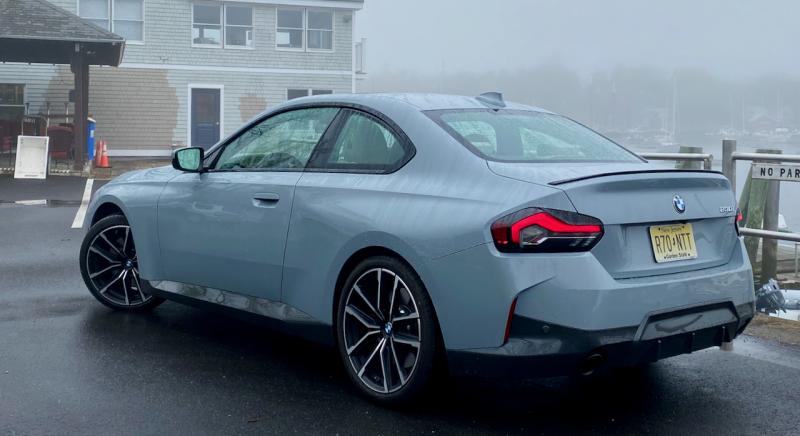 “No parking”—well, only for a few moments, when no one is looking. LED lighting fore and aft cuts through the fog nicely.